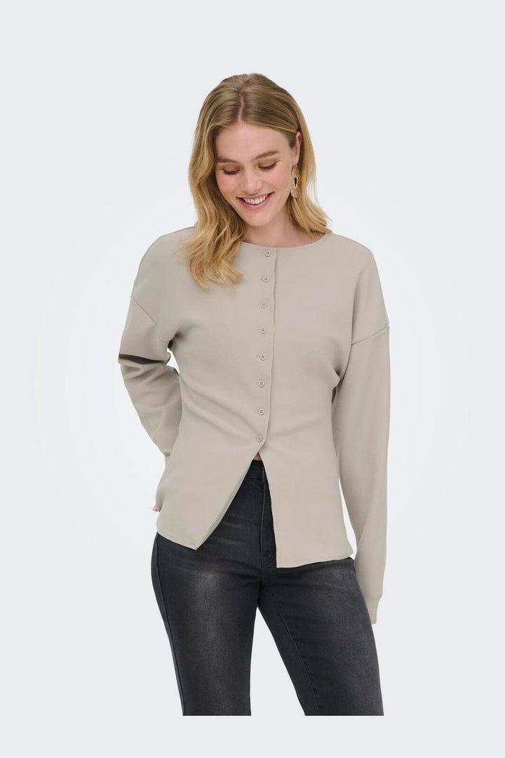 Only - Onlluma-Clever L/S Waist Cardigan Tlr - 5023636 Pure Cashmere