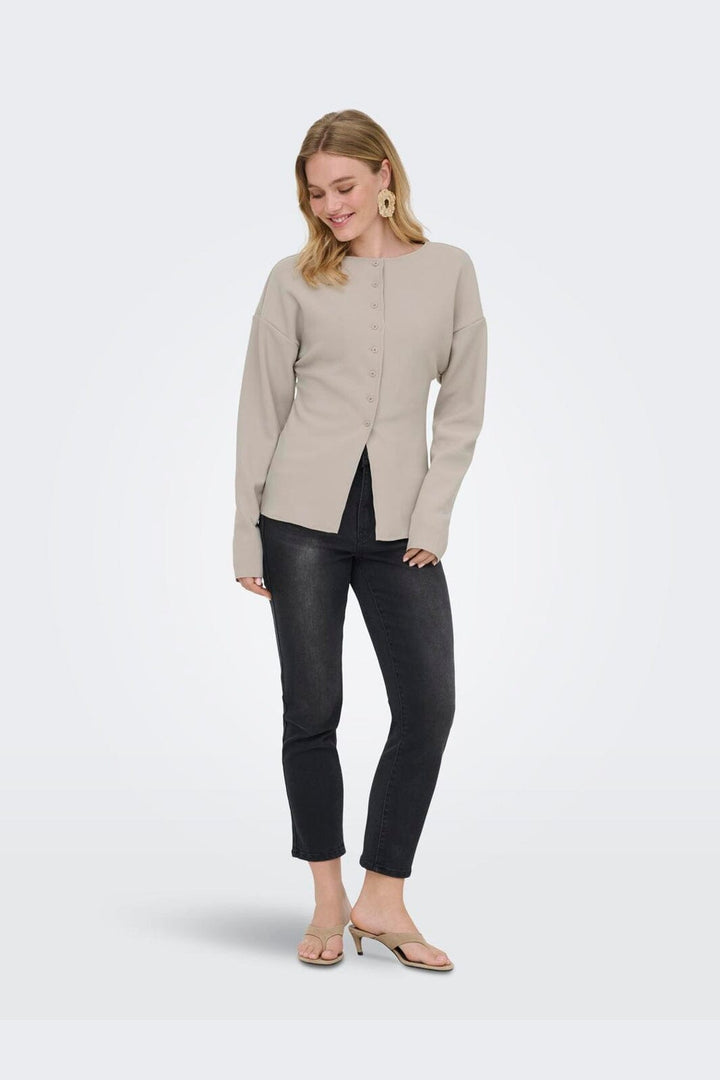 Only - Onlluma-Clever L/S Waist Cardigan Tlr - 5023636 Pure Cashmere
