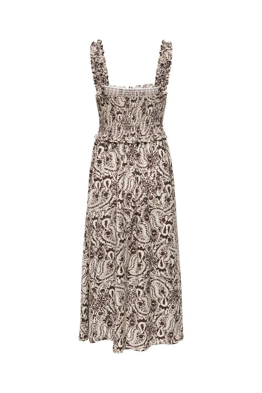 Only - Onllumira S/L Long Smock Dress - 5110265 Pumice Stone Hot Fudge Paisley