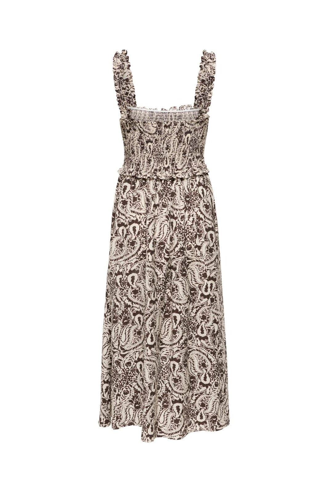 Only - Onllumira S/L Long Smock Dress - 5110265 Pumice Stone Hot Fudge Paisley