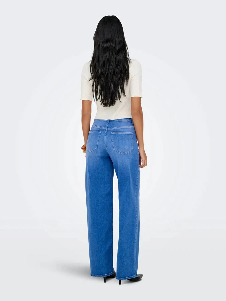 Only - Onlmadison Blush Wide Rea262 - 4902991 Special Bright Blue Denim Jeans 