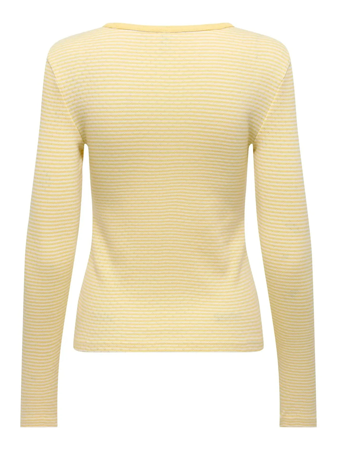 Only - Onlmadison L/S O-Neck Top - 4969689 Cloud Dancer Vivi Sunlight Bluser 
