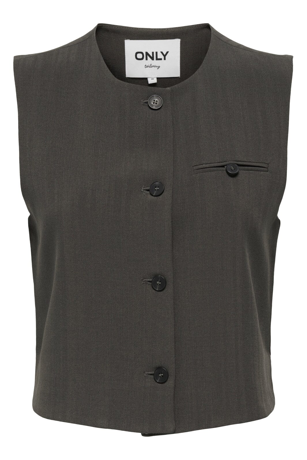 Only - Onlmateo Life S/L Stripe Vest Cc Tlr - 4786730 Mulch Veste 