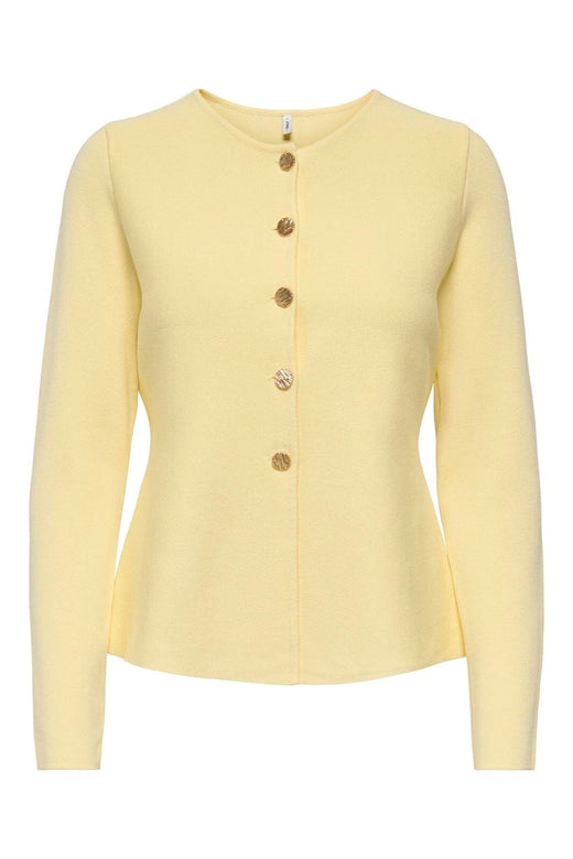 Only - Onlmelli Ls Oneck Button Cardi Knt - 5094828 Anise Flower New Gold Buttons