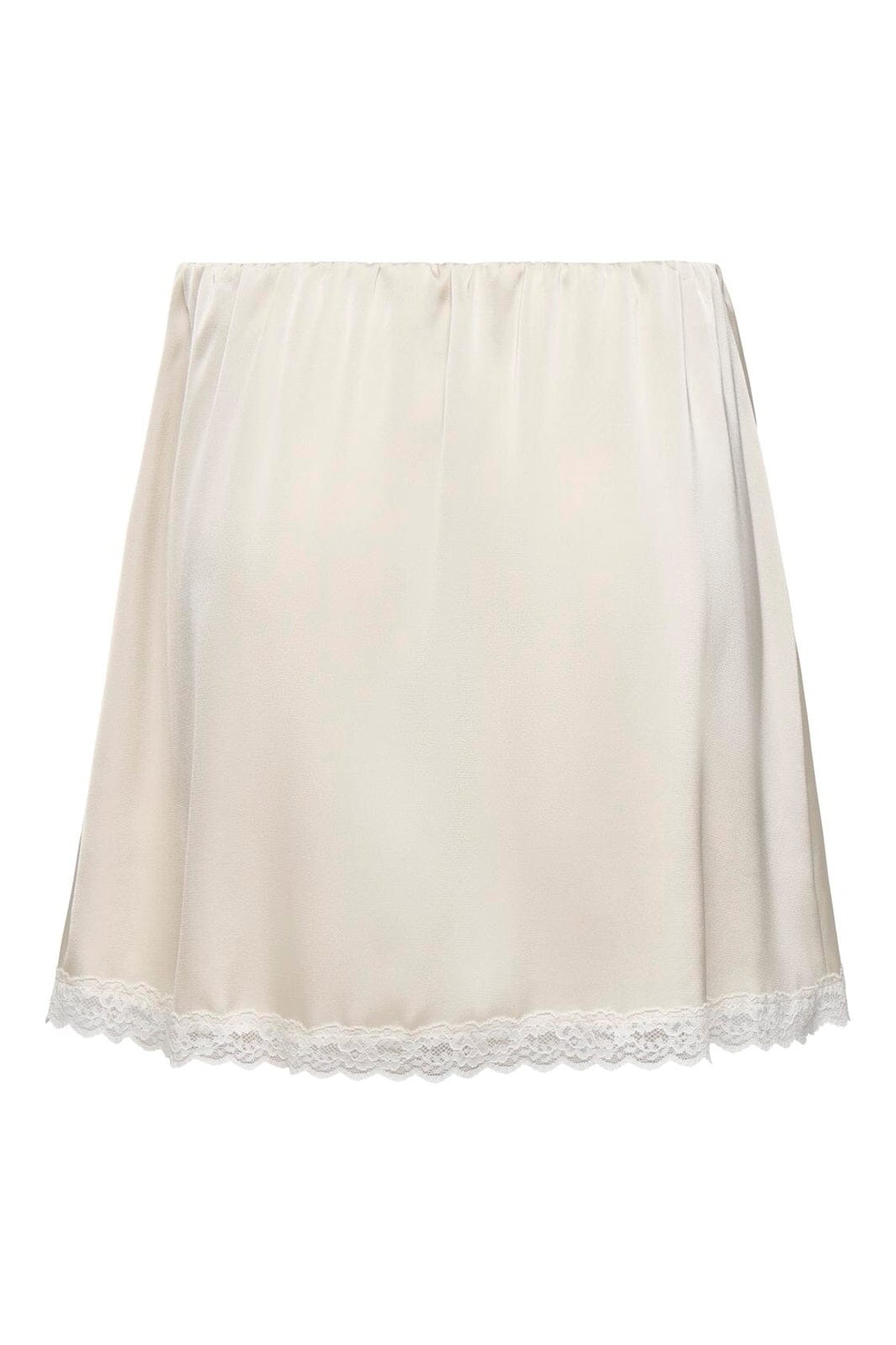Only - Onlmenus Lace Satin Short Skirt - 5131873 Birch White Lace