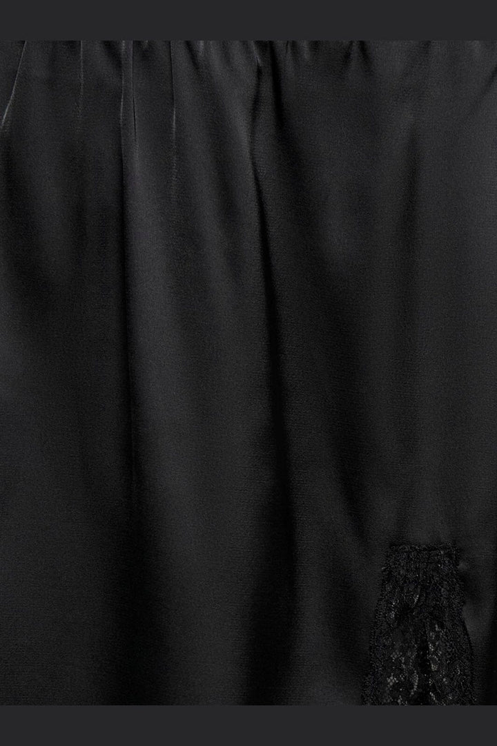 Only - Onlmenus Lace Satin Short Skirt - 5131875 Black Black Lace
