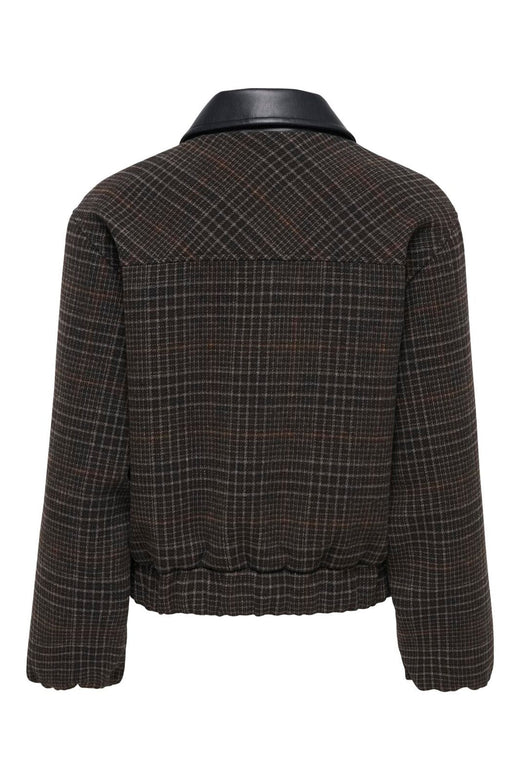 Only - Onlmika Check Bomber Jacket - 5106820 Black Coffee Check