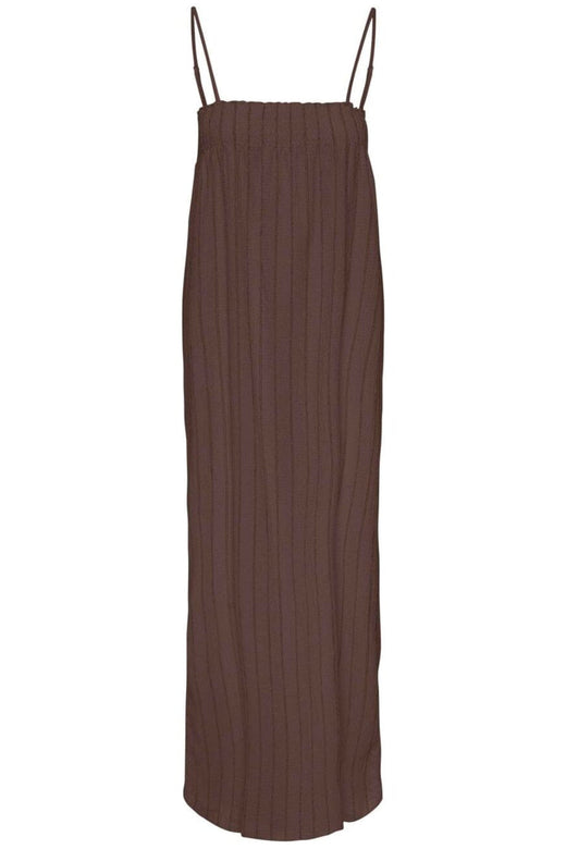 Only - Onlmika S/L Long Stripe Dress - 5116922 Chocolate Martini (Wivi) Black