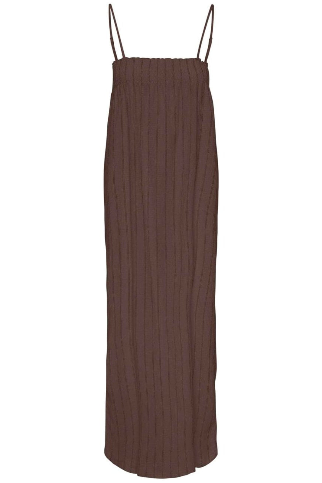 Only - Onlmika S/L Long Stripe Dress - 5116922 Chocolate Martini (Wivi) Black