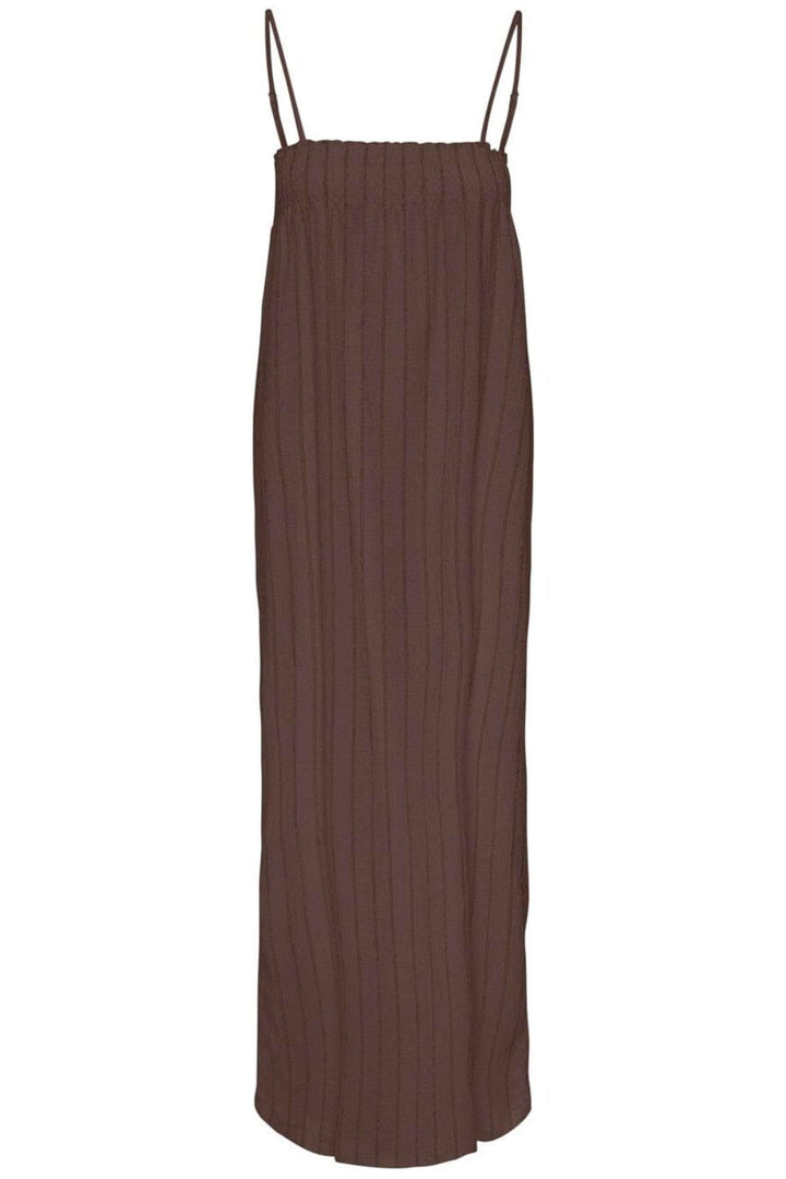 Only - Onlmika S/L Long Stripe Dress - 5116922 Chocolate Martini (Wivi) Black