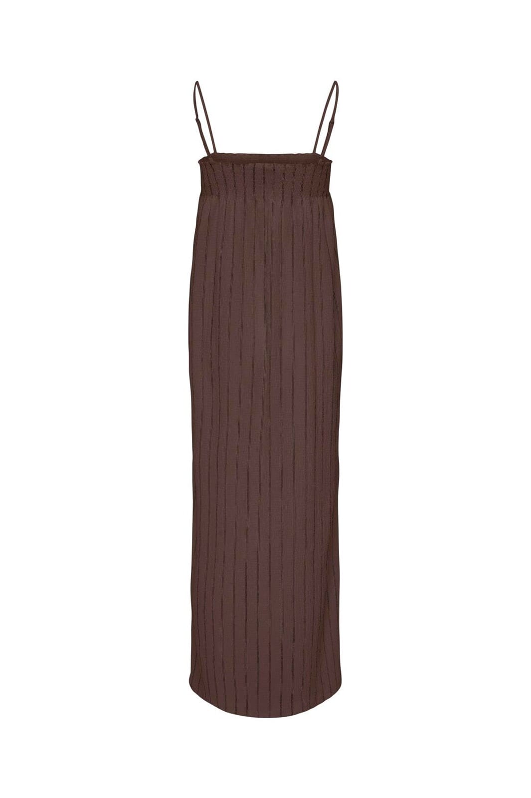 Only - Onlmika S/L Long Stripe Dress - 5116922 Chocolate Martini (Wivi) Black
