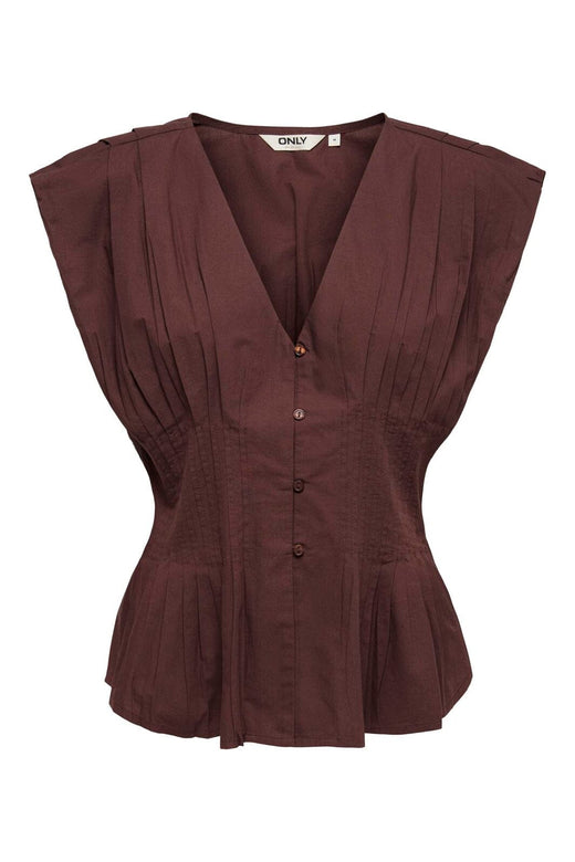 Only - Onlmila Sl Waist Top - 5118374 Brown Stone