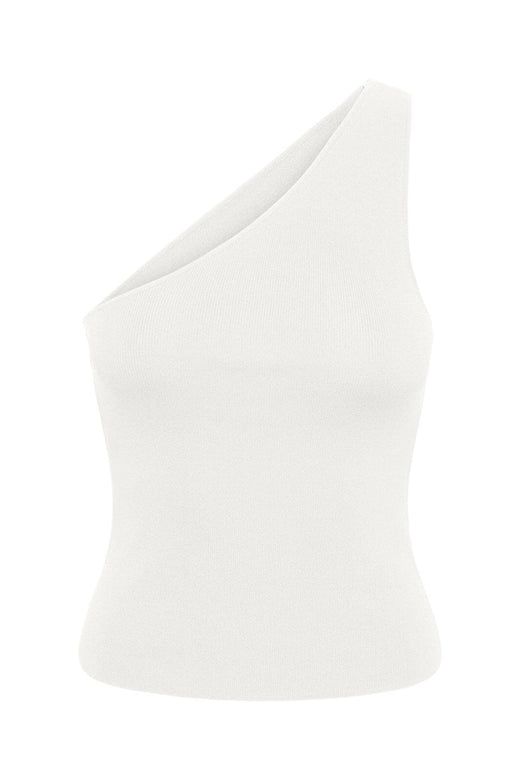 Only - Onlmilo Sl One Shoulder Rib Top Cc Knt - 5082394 Cloud Dancer