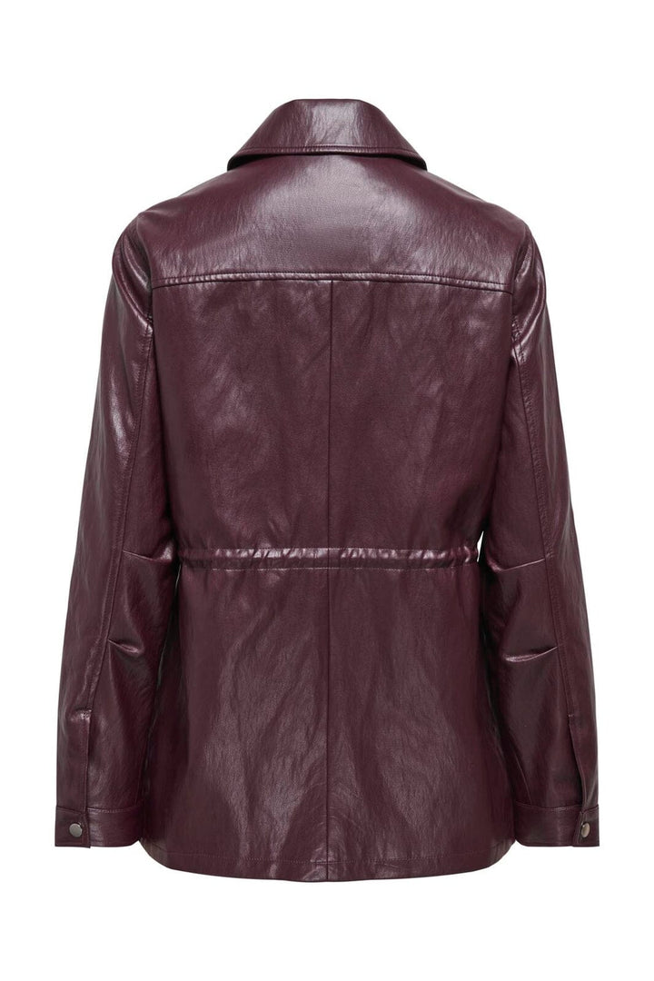 Only - Onlmini Faux Leath String Jacket Cc - 5078401 Decadent Chocolate