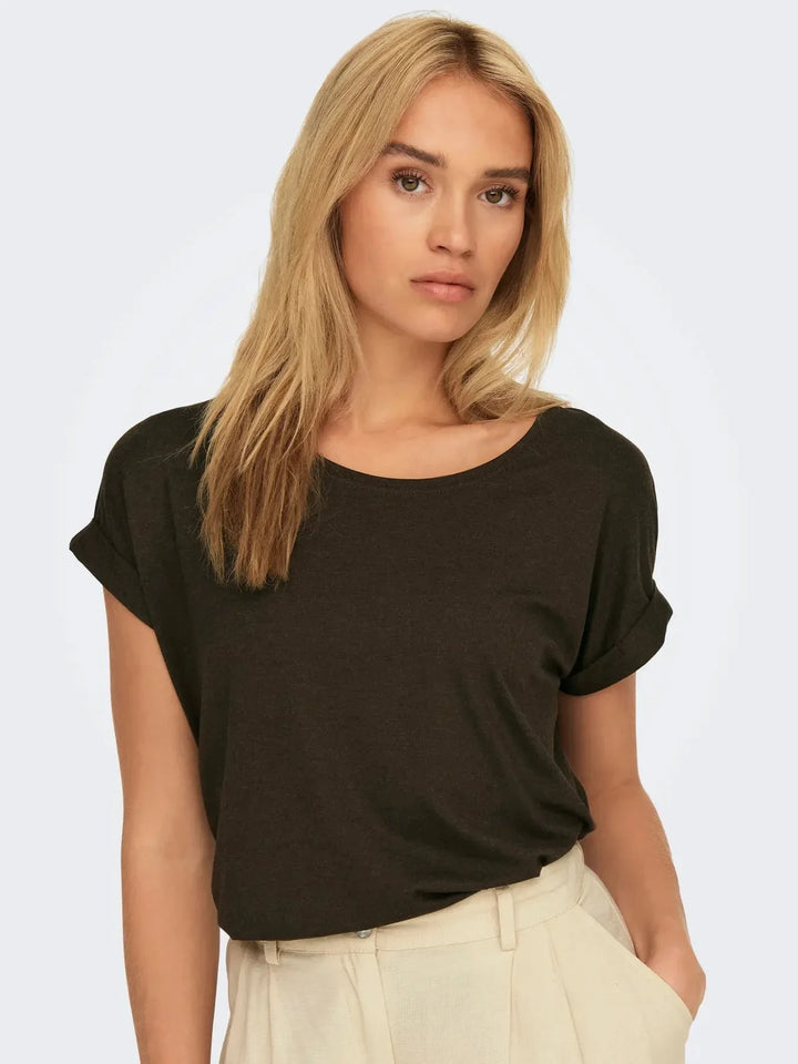 Only - Onlmoster S/S O-Neck Top - 4336607 Demitasse T-shirts 