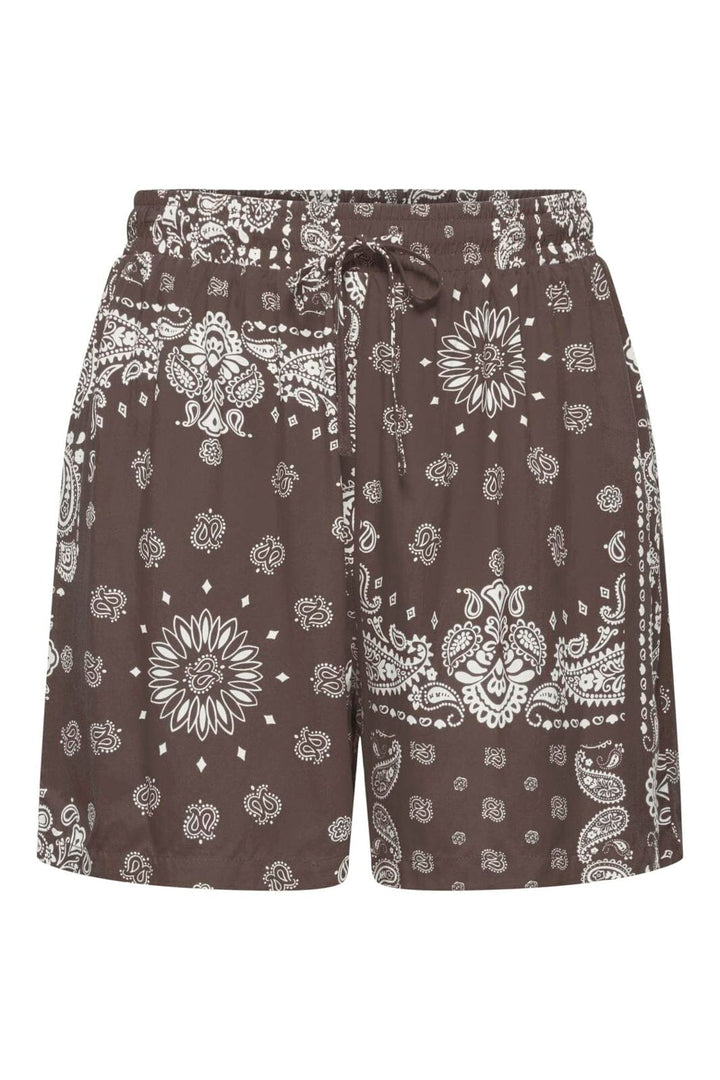 Only - Onlmura Ambel Pull Up Band Shorts - 5083229 Chocolate Martini Brown Bandana