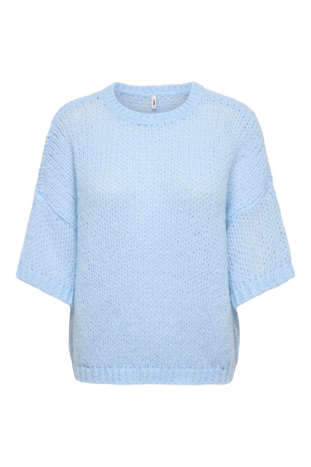 Only - Onlnordic Ss Loose O-Neck Knt - 5026834 Cashmere Blue