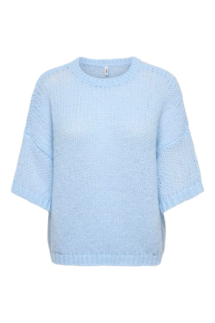 Only - Onlnordic Ss Loose O-Neck Knt - 5026834 Cashmere Blue
