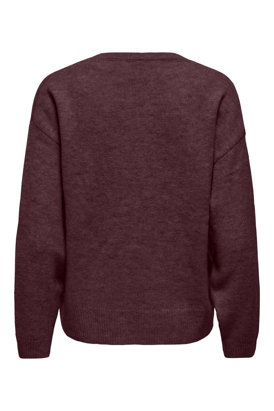 Only - Onlolivia Ls O-Neck Cc Knt - 5101133 Fudge Melange