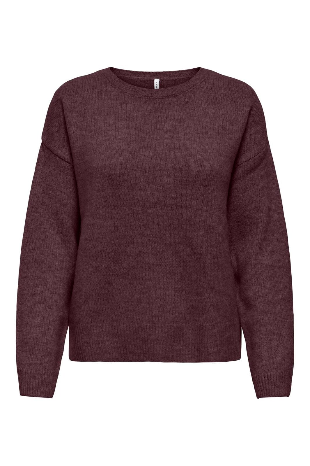 Only - Onlolivia Ls O-Neck Cc Knt - 5101133 Fudge Melange