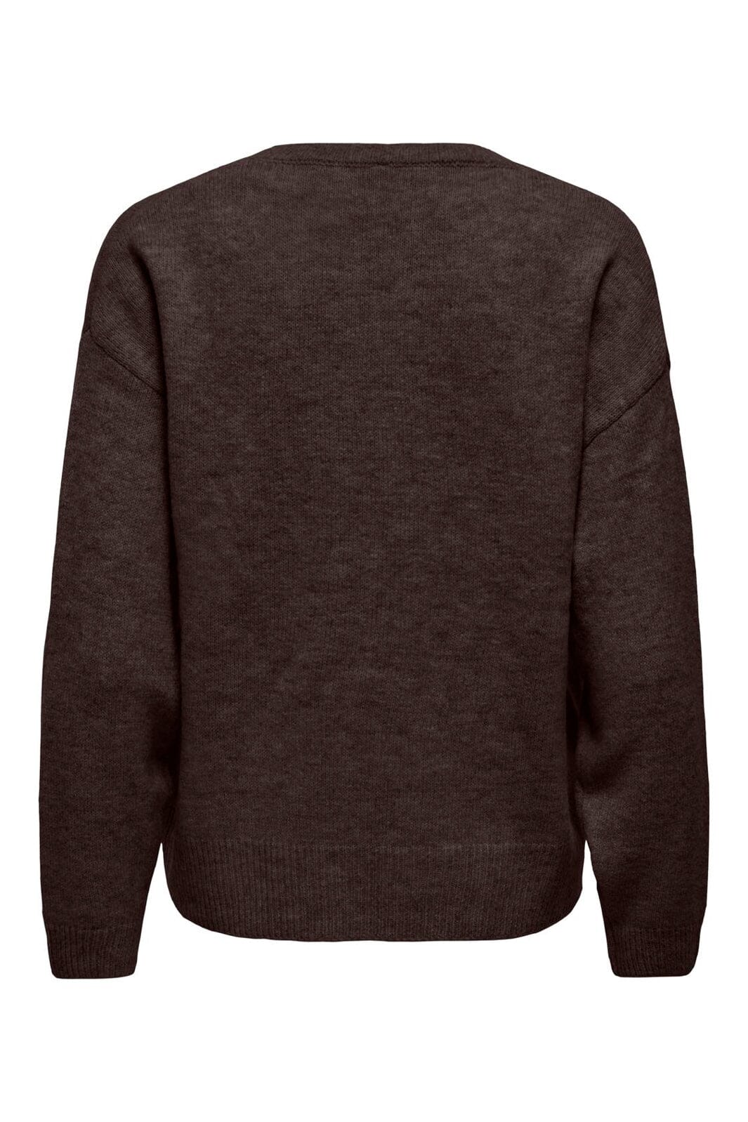 Only - Onlolivia Ls O-Neck Cc Knt - 5101134 Mole Melange