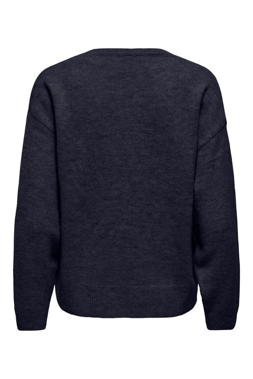 Only - Onlolivia Ls O-Neck Cc Knt - 5101457 Night Sky Melange