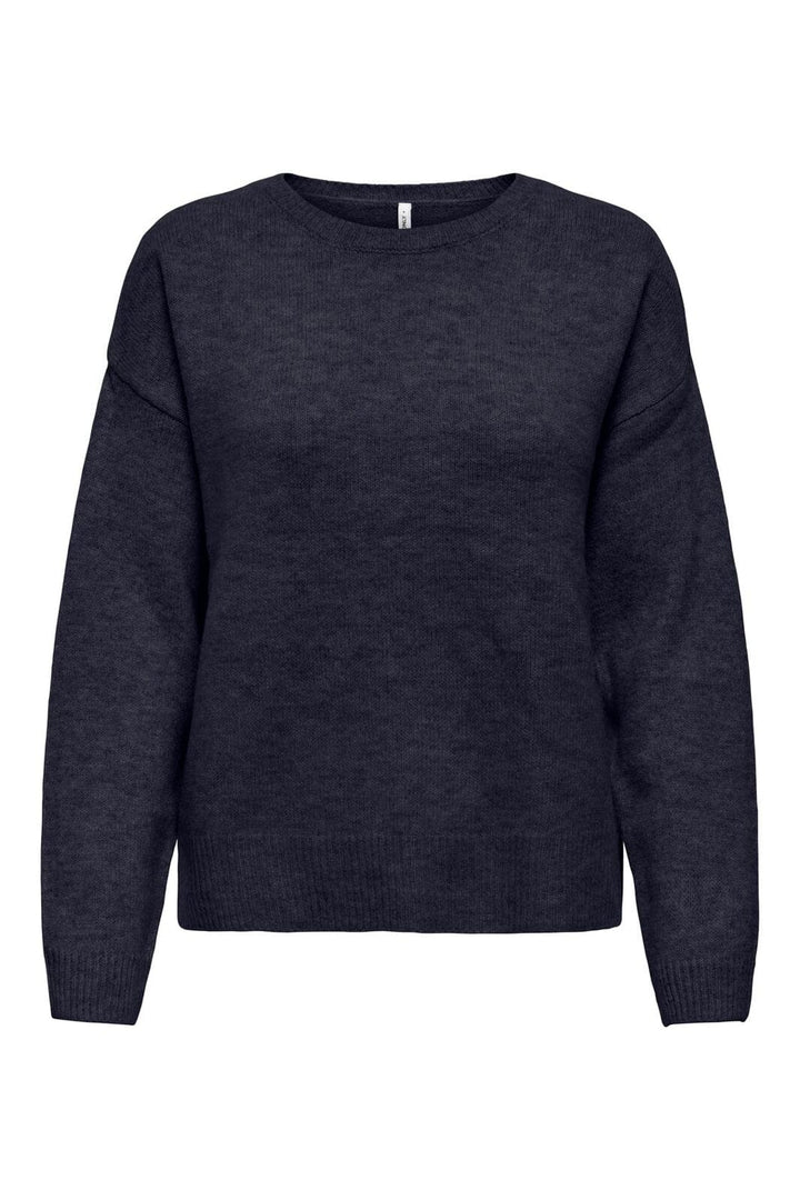 Only - Onlolivia Ls O-Neck Cc Knt - 5101457 Night Sky Melange