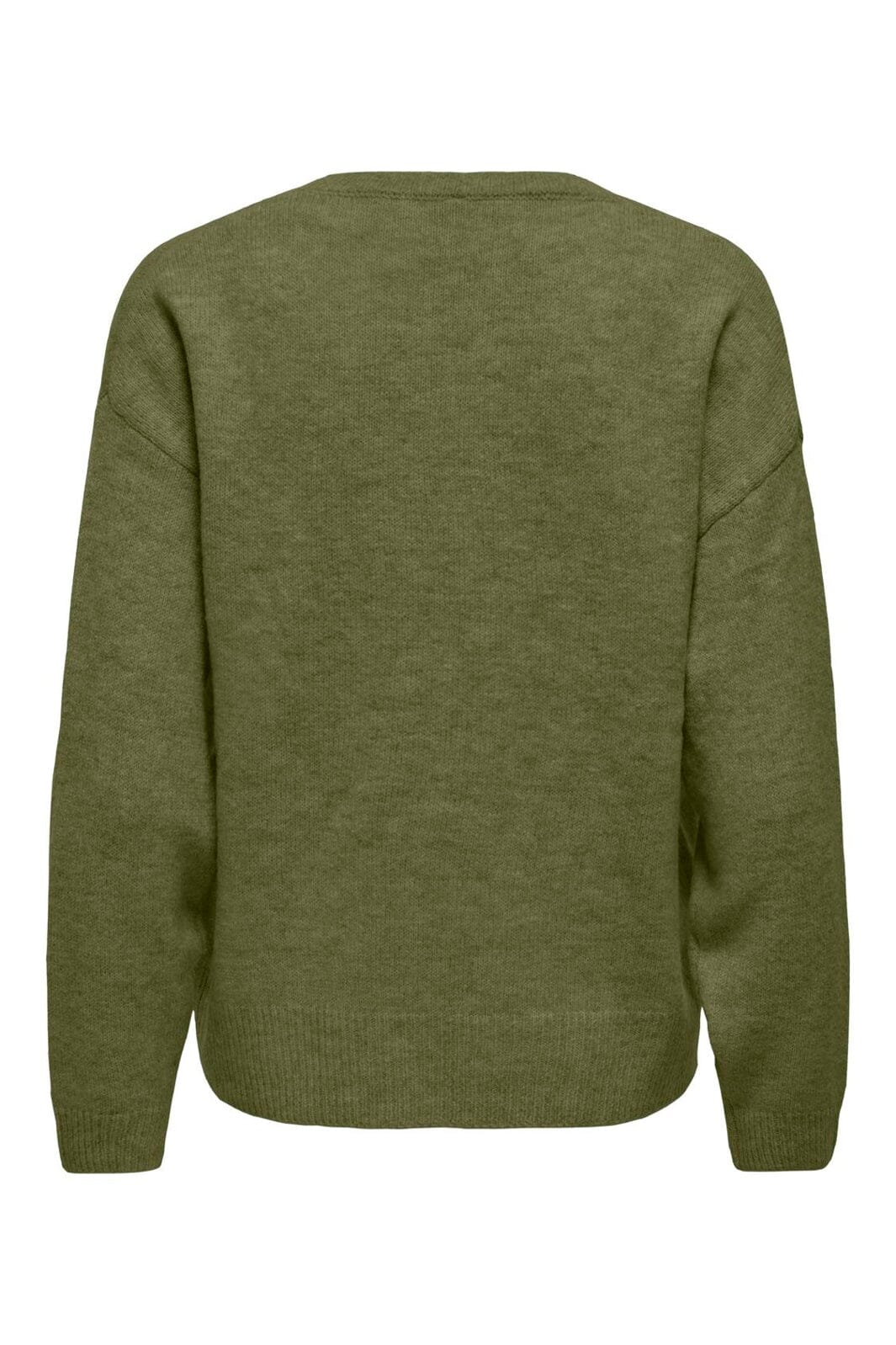 Only - Onlolivia Ls O-Neck Cc Knt - 5101460 Sphagnum Melange
