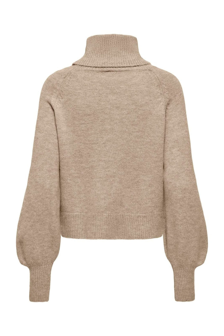 Only - Onlolivia Ls Roll Neck Cc Knt - 5101149 Humus Melange