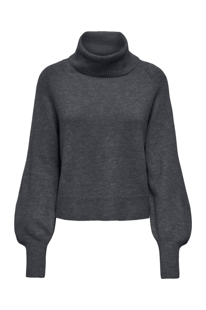 Only - Onlolivia Ls Roll Neck Cc Knt - 5101150 Dark Grey Melange