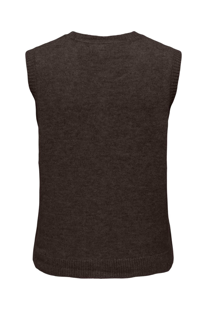 Only - Onlolivia Sl Button Vest Cc Knt - 5101157 Mole Melange/Dtm Button
