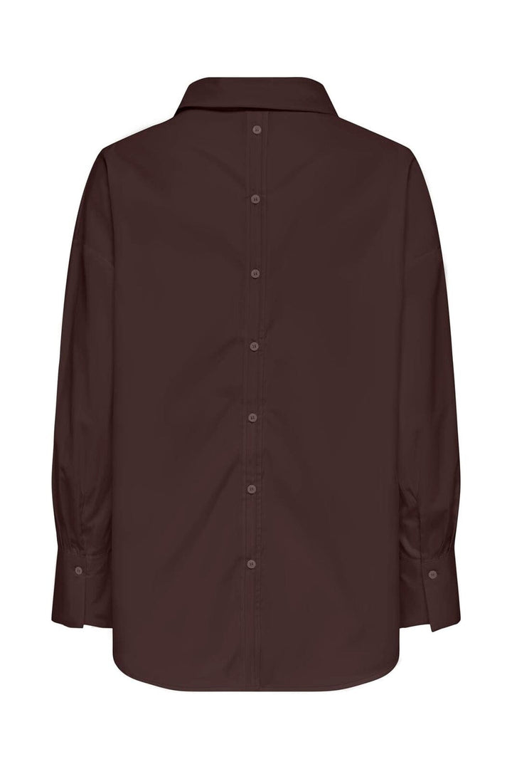Only - Onloregon Alva Ls Back Btn Shirt - 5128801 Coffee Bean