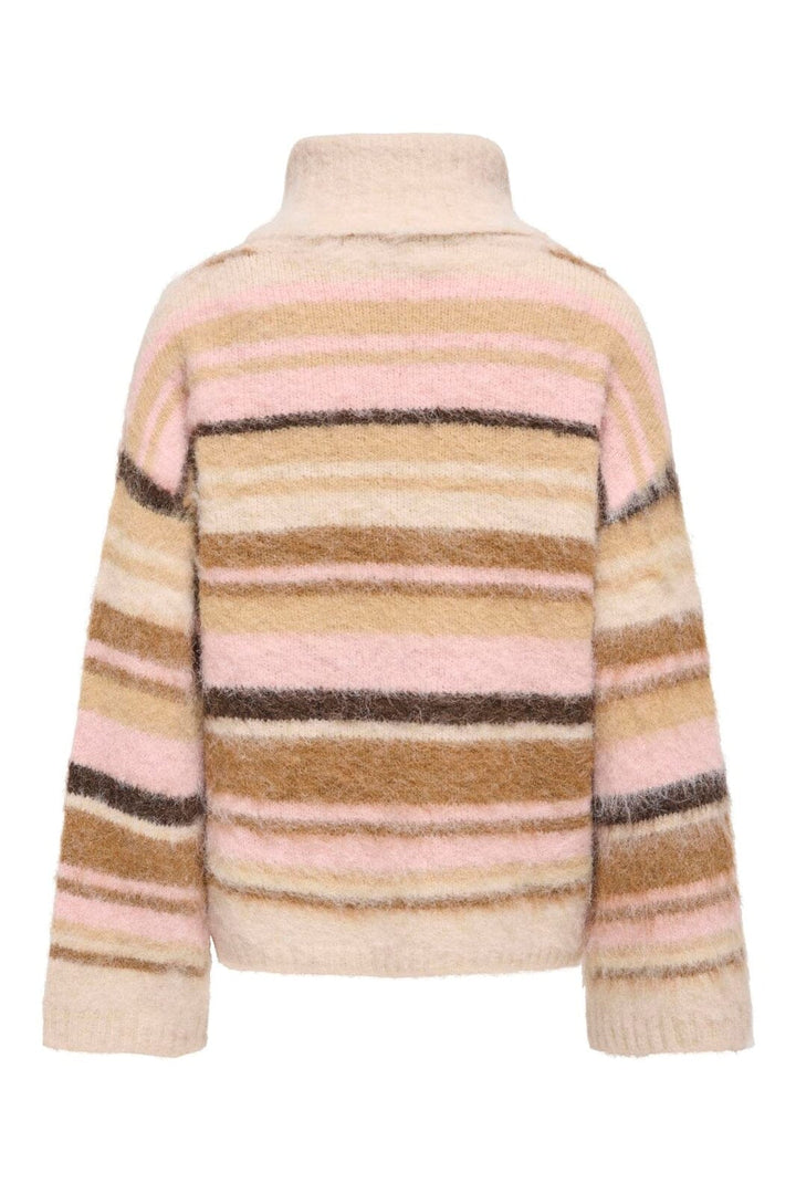 Only - Onlperil Ls Rollneck Knt - 5086822 Birch Thin/Humus/Breen/Coffee B/Pale L/Mel