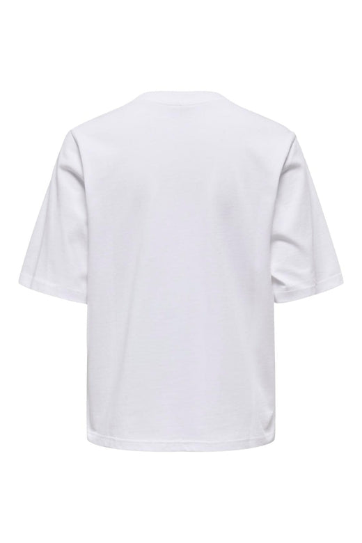 Only - Onlpuri Life S/S Top Box Pri - 4955265 Bright White Revolution + Label Puri Thunder
