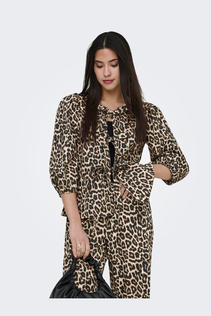 Only - Onlranina 3/4 Bow Top Cc - 4920542 Peyote Chic Leo