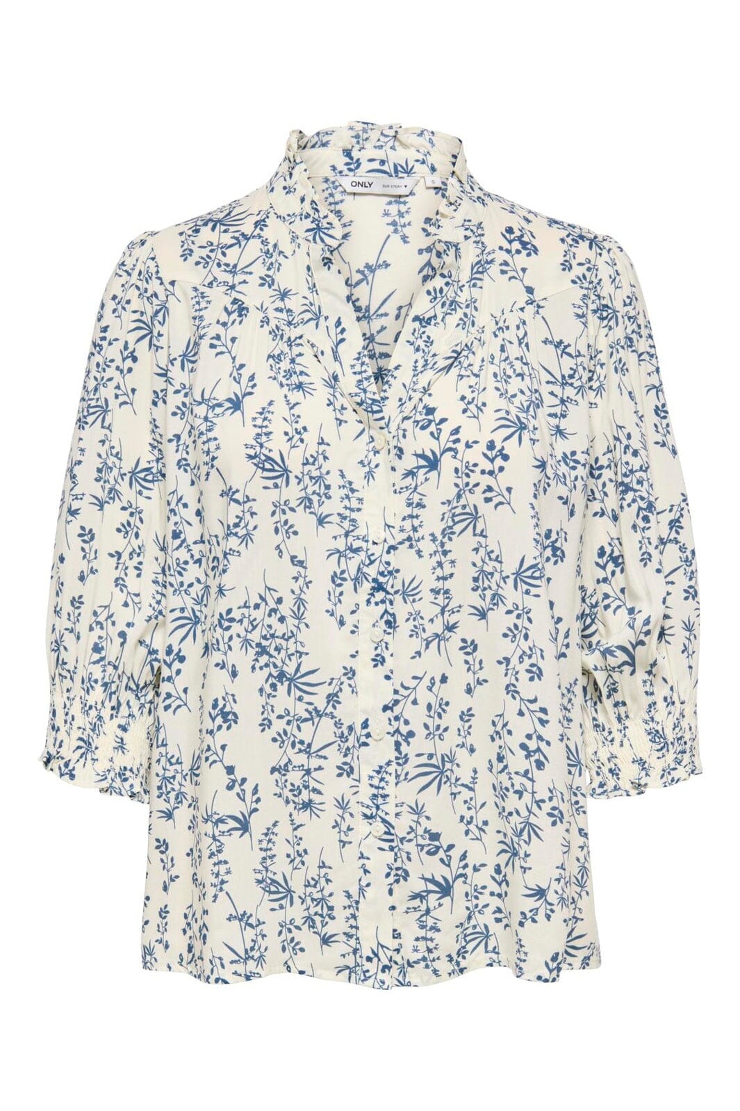 Only - Onlraya 3/4 Shirt - 5096805 Jet Stream Amy Flower