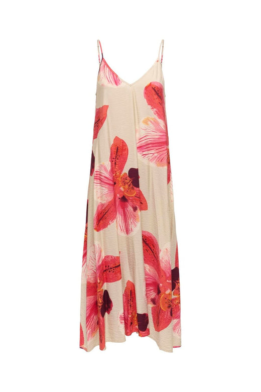 Only - Onlresi-Elanor Strap Big Flowr Dress - 4997220 Peyote Giga Orchid