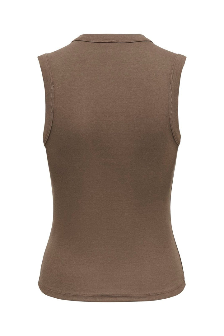 Only - Onlriley S/L V Neck Top - 5252843 Chocolate Martini