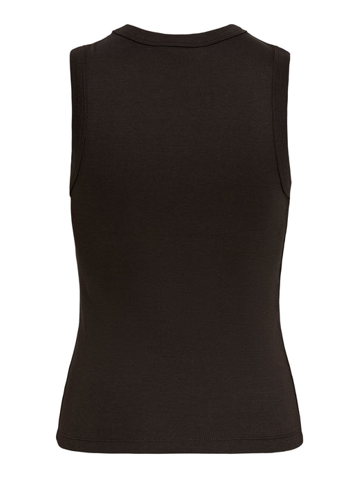 Only - Onlrina V-Neck Tank Top S/L - 5255538 Black Coffee Toppe 