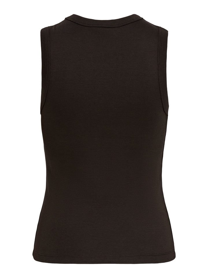 Only - Onlrina V-Neck Tank Top S/L - 5255538 Black Coffee Toppe 