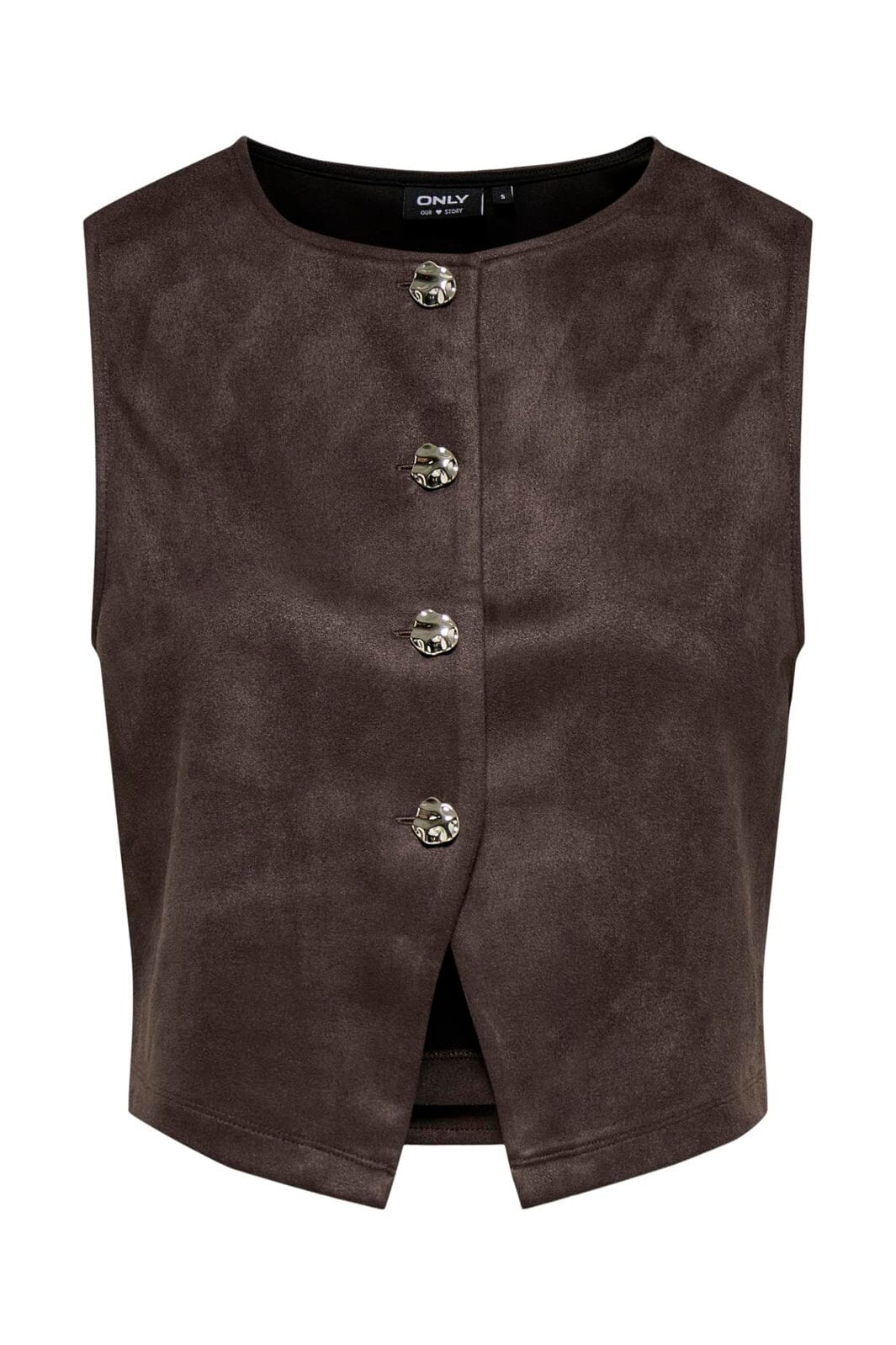 Only - Onlrinea S/L Button Vest Cc Swt - 5043026 Bracken