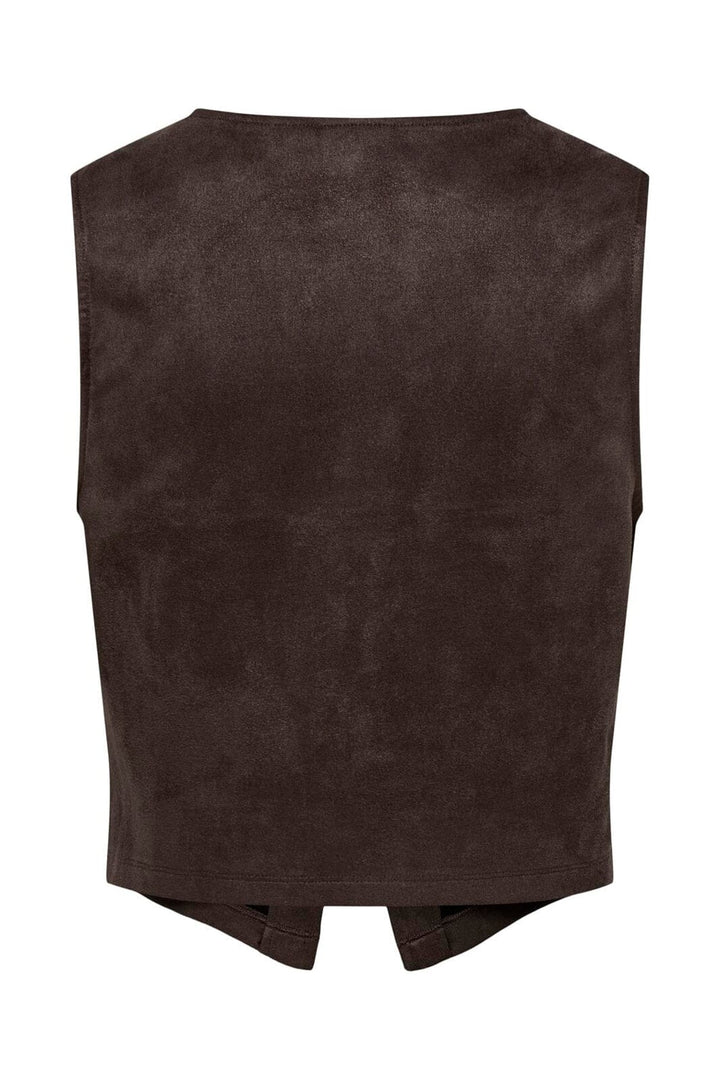 Only - Onlrinea S/L Button Vest Cc Swt - 5043026 Bracken