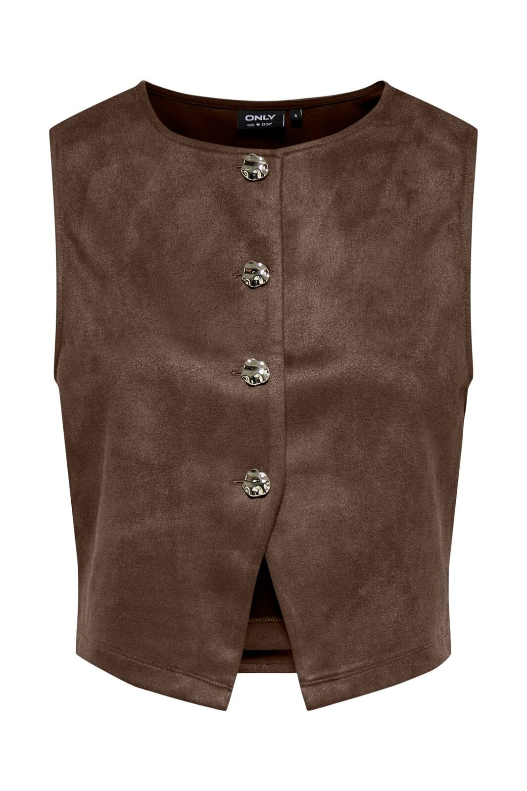 Only - Onlrinea S/L Button Vest Cc Swt - 5101381 Carafe