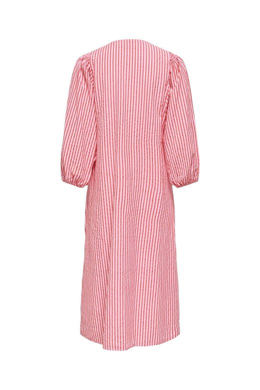 Only - Onlrolly L/S Midi Stripe Dress - 5025954 High Risk Red Holly Stripe