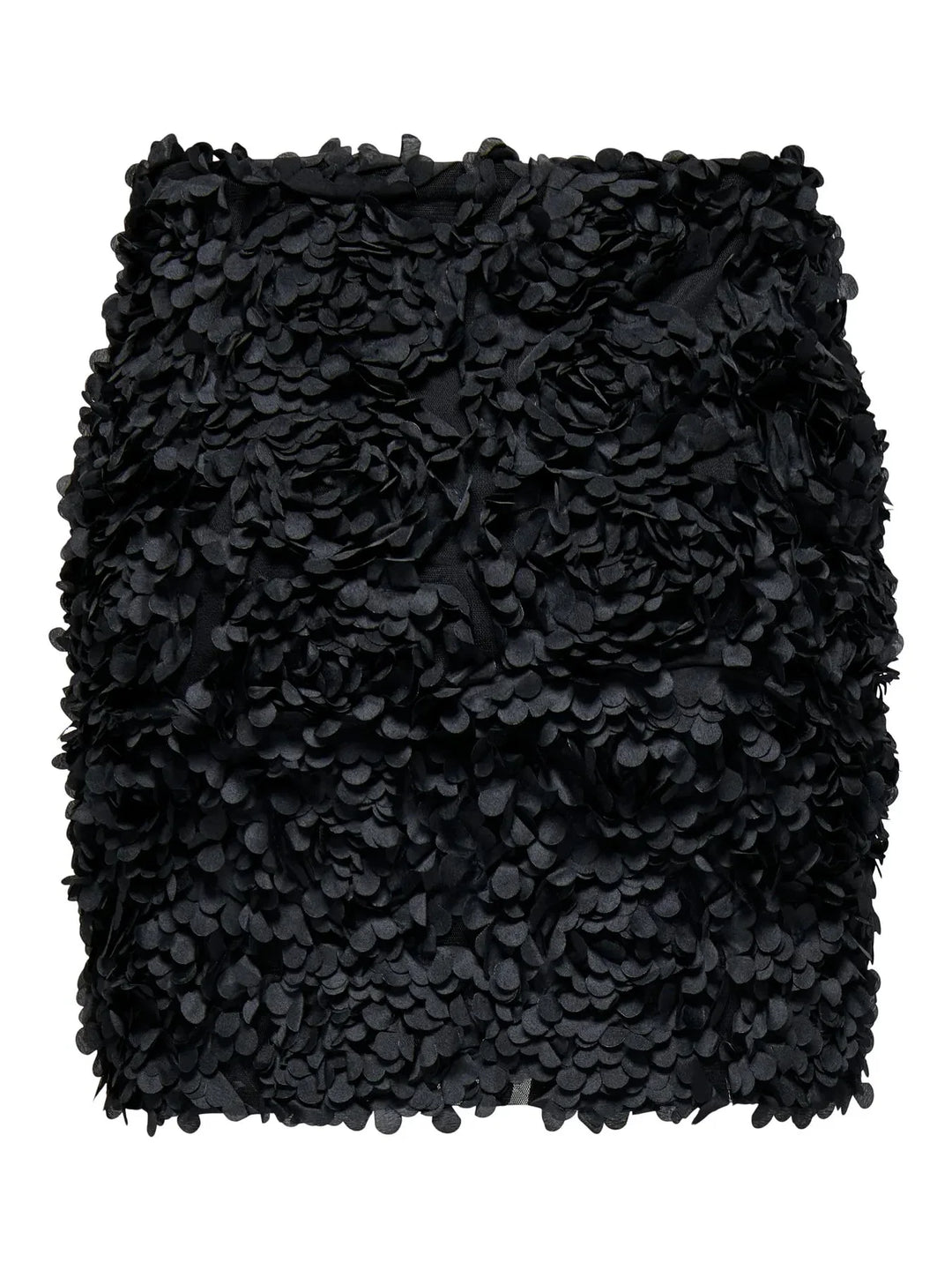 Only - Onlrosebloom Short Skirt - 4913284 Black Rose Flower (Black) Nederdele 