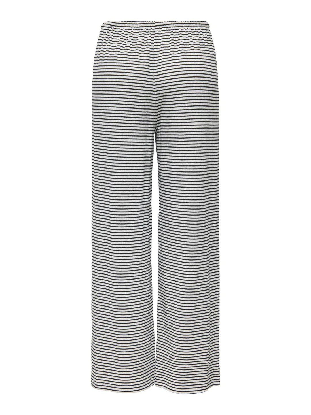 Only - Onlsaga Loose Pant - 4887145 Cloud Dancer Black Bukser 