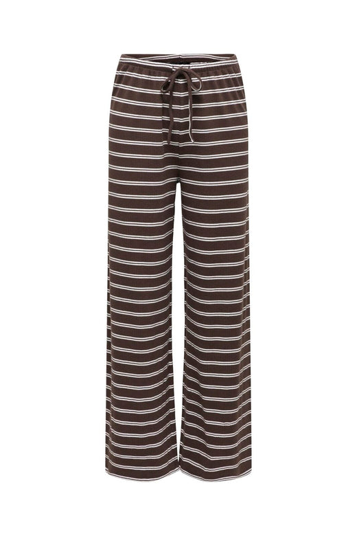 Only - Onlsaga Loose Pant - 5192346 Chocolate Brown White