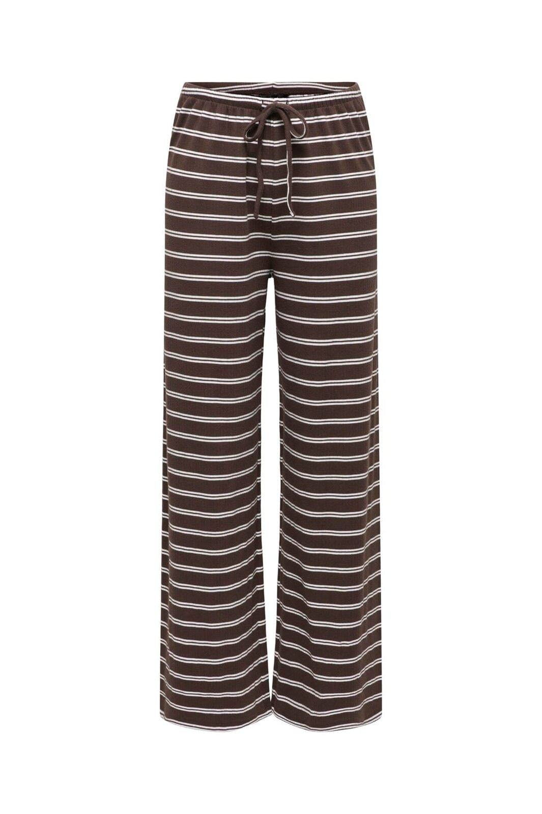 Only - Onlsaga Loose Pant - 5192346 Chocolate Brown White