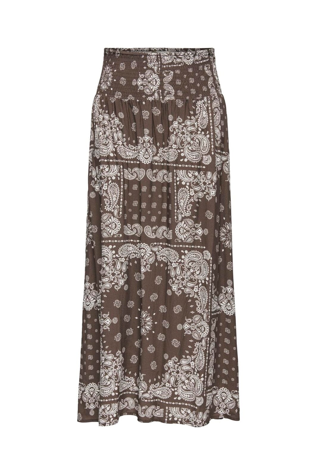 Only - Onlsaki Ambel Long Band Skirt - 5016282 Chocolate Martini Brown Bandana