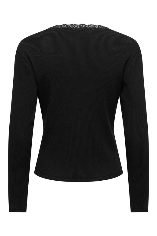 Only - Onlsara Sharai L/S V-Neck Top - 5091755 Black